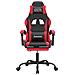 Sedia da Gaming Girevole Poggiapiedi Nero e Rosso Similpelle - Foto miniatura 3