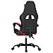 Sedia da Gaming Girevole Poggiapiedi Nero e Rosso Similpelle - Foto miniatura 5