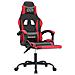 Sedia da Gaming Girevole Poggiapiedi Nero e Rosso Similpelle - Foto miniatura 6