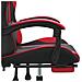 Sedia da Gaming Girevole Poggiapiedi Nero e Rosso Similpelle - Foto miniatura 8