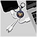 Cavo Usb 3 In 1 Micro-usb / Usb-c / Lightning Design Portachiavi Astrologia Ariete, Bianco - Foto miniatura 5