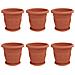 Vasi per Piante 6 pcs Rosso Mattone Ø 26 x 21.5 cm Plastica - Foto miniatura 1