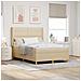 Letto a molle con materasso Crema 160 x 200 cm Tessuto - Foto miniatura 2