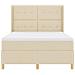 Letto a molle con materasso Crema 160 x 200 cm Tessuto - Foto miniatura 7