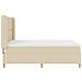 Letto a molle con materasso Crema 160 x 200 cm Tessuto - Foto miniatura 8