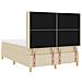 Letto a molle con materasso Crema 160 x 200 cm Tessuto - Foto miniatura 9