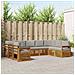 Set divani con cuscino 9 pcs Grigio Naturale e Chiaro - Foto miniatura 2
