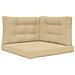Cuscino per divano da esterno 3 pcs Beige Poliestere - Foto miniatura 1