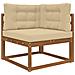 Cuscino per divano da esterno 3 pcs Beige Poliestere - Foto miniatura 3