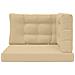 Cuscino per divano da esterno 3 pcs Beige Poliestere - Foto miniatura 6