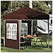 Tenda per feste a pop-up 195 x 195 x 245 cm Marrone - Foto miniatura 2
