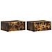 Mobiletto da notte a muro 2 pcs Rovere Fumo 49 x 34,5 x 20 cm - Foto miniatura 1