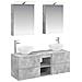 Set di mobili per il bagno 5 pcs Grigio Cemento - Foto miniatura 1