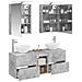 Set di mobili per il bagno 5 pcs Grigio Cemento - Foto miniatura 3
