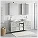 Set di mobili per il bagno 5 pcs Grigio Cemento - Foto miniatura 4