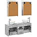 Set di mobili per il bagno 5 pcs Grigio Cemento - Foto miniatura 8