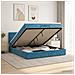 Letto ottomano con materasso Blu Scuro 200 x 200 cm Velluto - Foto miniatura 2