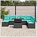 Set Divano da Giardino 9 pz polyrattan - Foto miniatura 6
