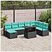 Set Divano da Giardino 9 pz polyrattan - Foto miniatura 10