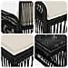 Set Divano da Giardino 9 pz Nero e Bianco Crema polyrattan - Foto miniatura 2