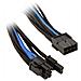 SST-PP07-PCIBA, PCI-E (6+2 pin) , Femmina, 0,25m. Nero / Blu - Foto miniatura 1