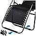 Sdraio Per Giardino Sedia Pieghevole A Gravit? ? Zero 165 X 112 X 65 Cm Nero Textilene Con Cuscino Carico Massimo: 100 Kg - Foto miniatura 6
