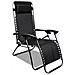 Sdraio Per Giardino Sedia Pieghevole A Gravit? ? Zero 165 X 112 X 65 Cm Nero Textilene Con Cuscino Carico Massimo: 100 Kg - Foto miniatura 1