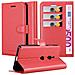 Custodia Compatibile Con Sony Xperia Xz3 In Rosso Carminio - Coperchio Protettiva Con Chiusura Magnetica, Funzione Stand E Tasca Per Le Carte - Foto miniatura 1
