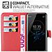 Custodia Compatibile Con Sony Xperia Xz3 In Rosso Carminio - Coperchio Protettiva Con Chiusura Magnetica, Funzione Stand E Tasca Per Le Carte - Foto miniatura 3