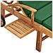 Lettino Prendisole con Cuscino in Massello di Teak Verde - Foto miniatura 2