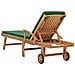 Lettino Prendisole con Cuscino in Massello di Teak Verde - Foto miniatura 7