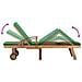 Lettino Prendisole con Cuscino in Massello di Teak Verde - Foto miniatura 8