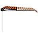 Tenda da Sole Retrattile con LED 350x250 cm Arancione e Marrone - Foto miniatura 4