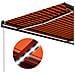 Tenda da Sole Retrattile con LED 350x250 cm Arancione e Marrone - Foto miniatura 6