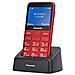 KX-TU155EXRN cellulare 6,1 cm (2.4") 102 g Rosso Telefono con fotocamera - Foto miniatura 2