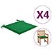 Cuscini per Sedie da Giardino 4 pz Verdi 50x50x4 cm Tessuto - Foto miniatura 1