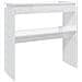 Tavolino Consolle Bianco Lucido 80x30x80 cm Legno Multistrato - Foto miniatura 1