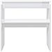 Tavolino Consolle Bianco Lucido 80x30x80 cm Legno Multistrato - Foto miniatura 4