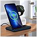 Docking Station Qi Per Iphone, Apple Watch, Airpods Design Verticale Nera - Foto miniatura 5