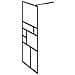 Parete Doccia Walk-in In Vetro Trasparente Esg Nera 80x195 Cm - Foto miniatura 2