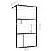 Parete Doccia Walk-in In Vetro Trasparente Esg Nera 80x195 Cm - Foto miniatura 4