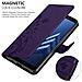 Custodia Compatibile Con Samsung Galaxy A8 2018 In Lilla Scuro Fiore - Coperchio Protettivo In Design Floreale Con Chiusura Magnetica, Funzione Stand E Slot Per Carte - Foto miniatura 5