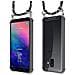 Catena Di Telefoni Cellulari Compatibile Con Samsung Galaxy A6 2018 In Camouflage - Coperchio Protettivo In Silicone Con Anelli D'argento, Cinturino In Corda E Custodia Staccabile - Foto miniatura 8