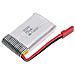 4 Pezzo Batteria Lipo Ricaricabile (3.7 V 750mah) Per Rc Droni Quadricotteri Mjx X300c X400 X800 + Caricatore - Foto miniatura 3