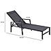 Set Di 2 Sdraio In Alluminio Grigio Scuro E Nero Bari - Foto miniatura 6