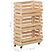Carrello Portaverdure 37x30x80 Cm In Legno Massello Di Pino - Foto miniatura 6
