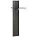 Mobile Da Ingresso Omer, Entratina Moderna Multifunzione, Armadietto Multiuso Per Atrio, 100% Made In Italy, Cm 50x27h140, Antracite Lucido - Foto miniatura 2