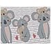 Telo Arredo Multiuso Linea Pensieri Delicati In Cotone Disegno Koala Family Matrimoniale Beige - Foto miniatura 4