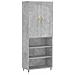 Credenza Grigio Cemento 69,5x34x180 Cm In Legno Multistrato - Foto miniatura 2