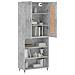 Credenza Grigio Cemento 69,5x34x180 Cm In Legno Multistrato - Foto miniatura 3